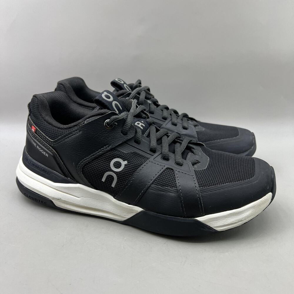 On The Roger Clubhouse Pro Tennis Shoes Women Size 8 Black Comfort Low Sneakers